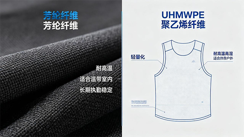 芳纶 vs UHMWPE 材质对比图.