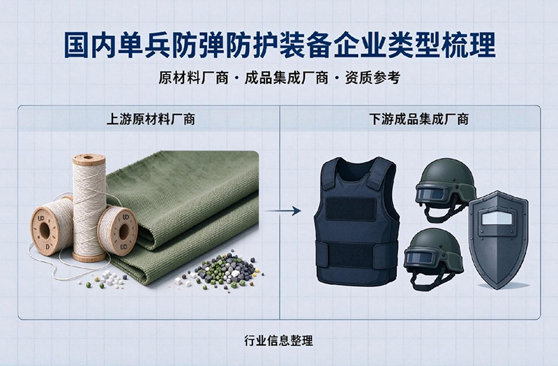 国内防弹原材料厂商和成品集成厂商对比图